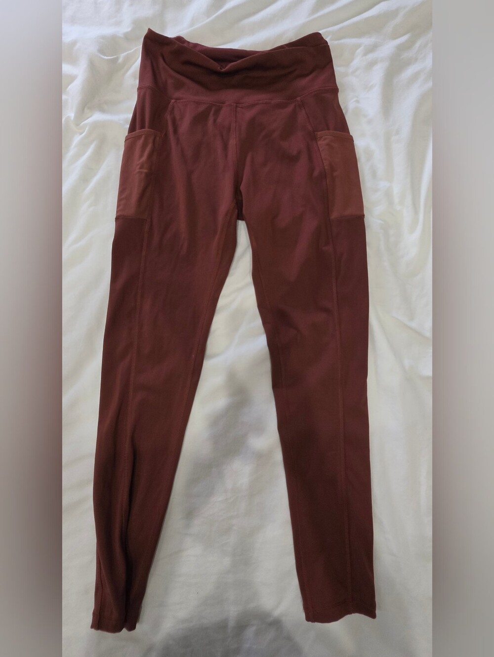 Columbia Rust / Redwood Red Active Leggings Yoga Pants with Side Pockets Size M